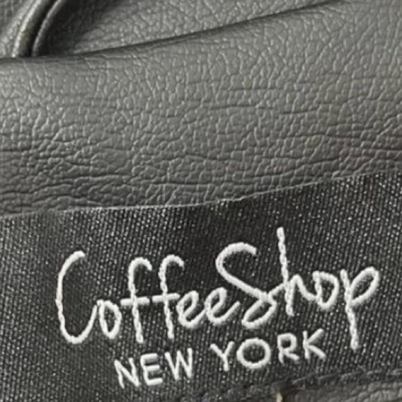 CoffeShop Juniors' Faux-Leather Fringe Moto Jacket size XS - Picture 3 of 9